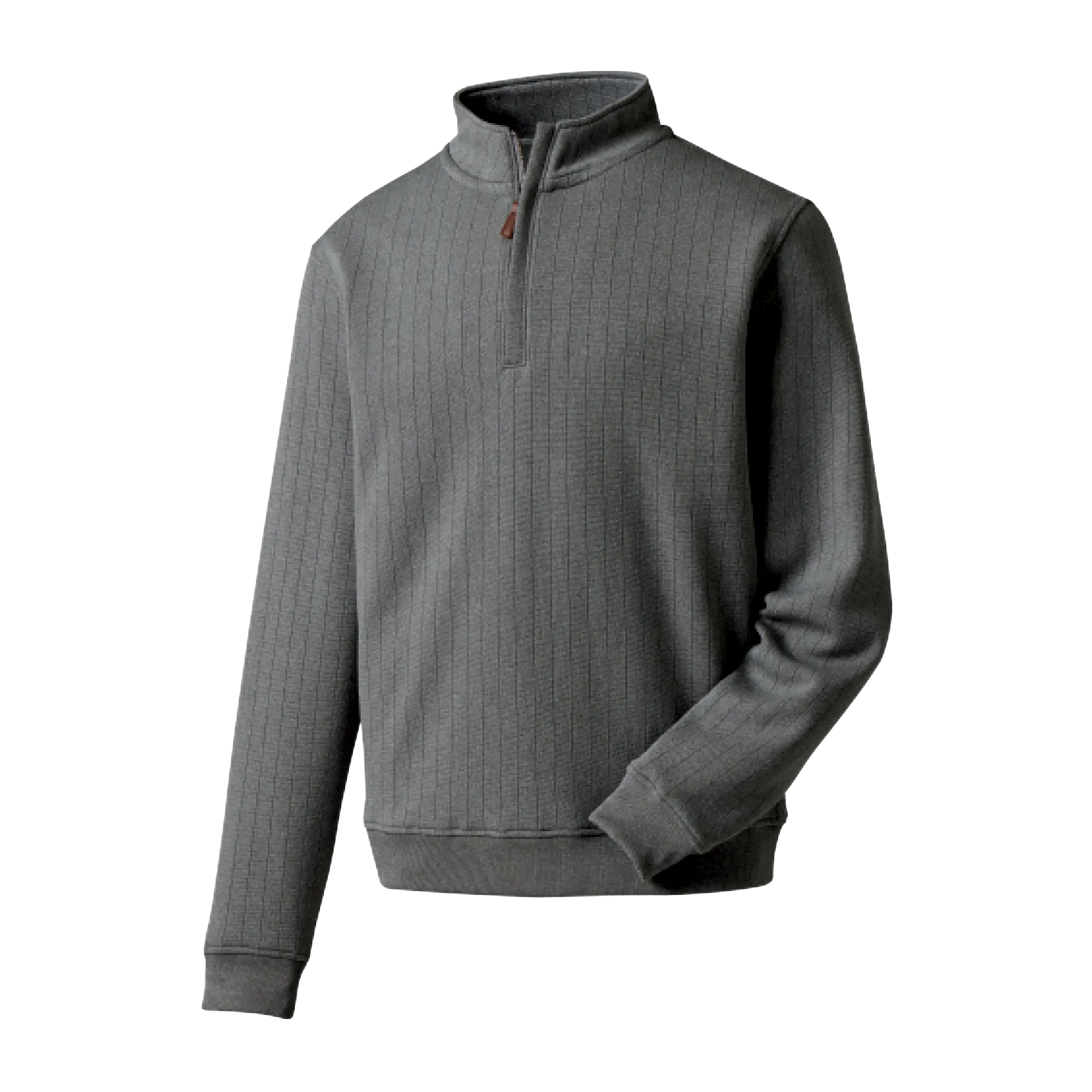 2024 FootJoy Men's Drop Needle Pullover - Heather Charcoal