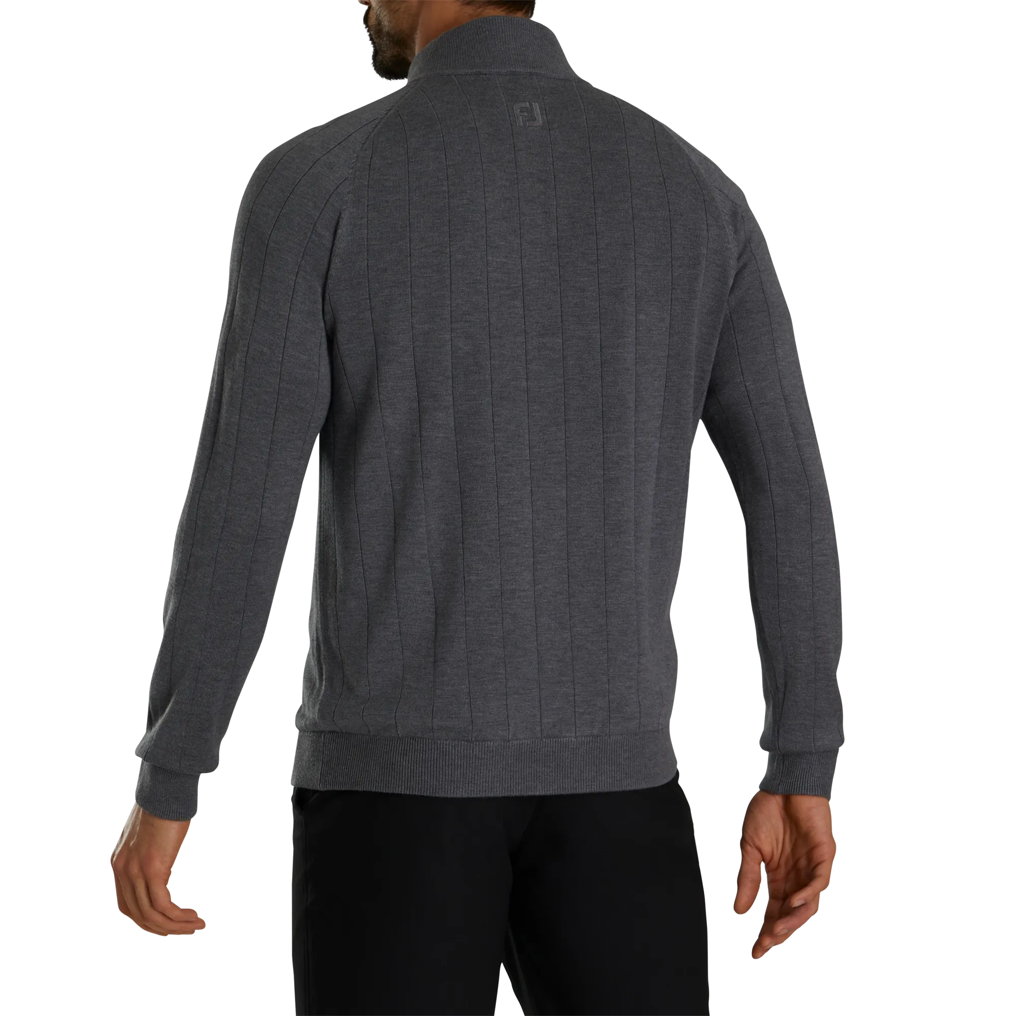 2024 FootJoy Men's Drop Needle Pullover - Heather Charcoal