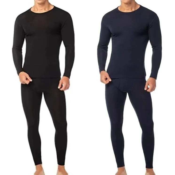 4-Piece: Men's Cotton Fleece Thermal Set