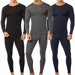 4-Piece: Men's Cotton Fleece Thermal Set