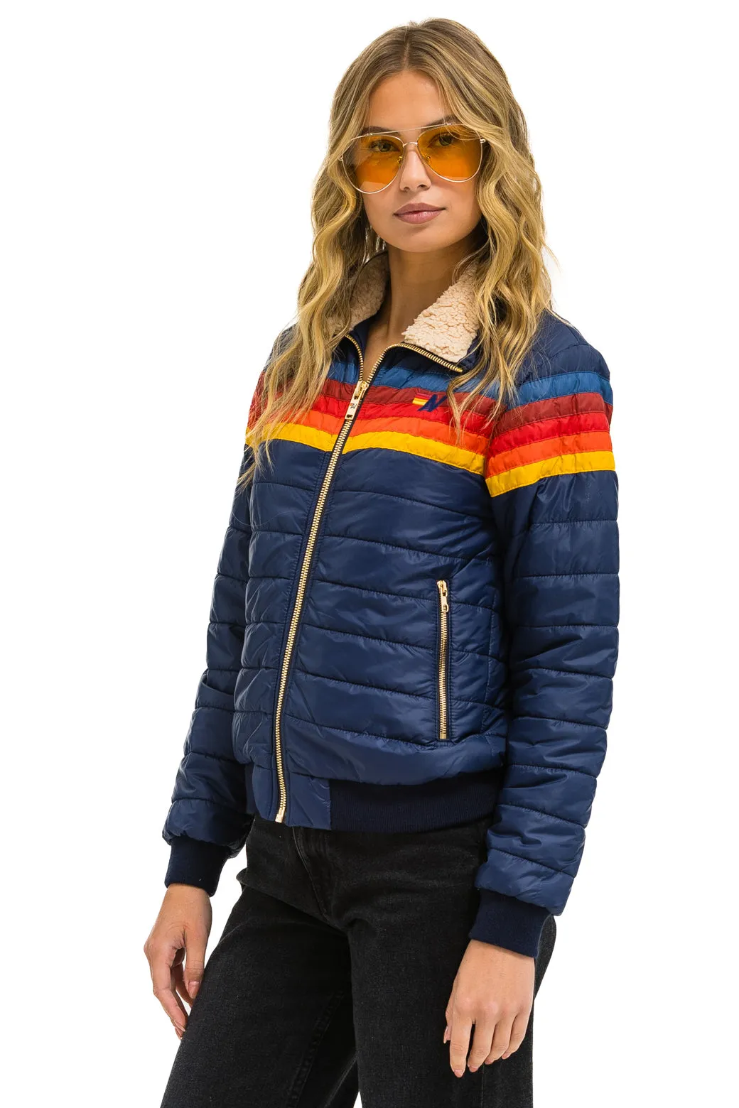 5 STRIPE JACKET - NAVY