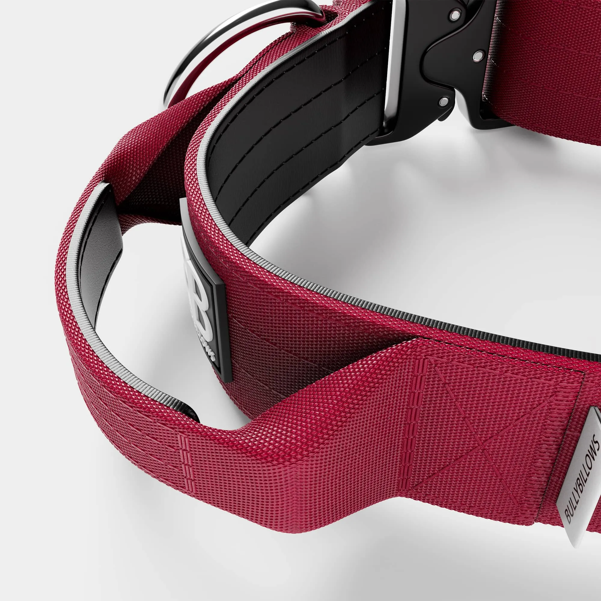 5cm Combat® Collar | With Handle & Secure Clip - Burgundy