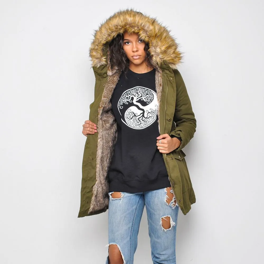 Bellfield - Womens Parka Coat - Green