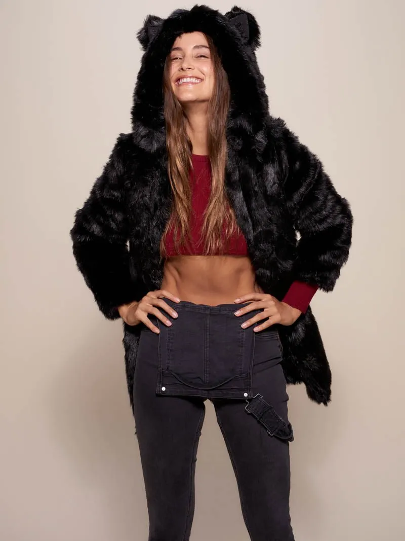 Classic Women's Faux Fur Coat | Black Panther