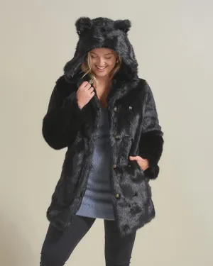 Classic Women's Faux Fur Coat | Black Panther