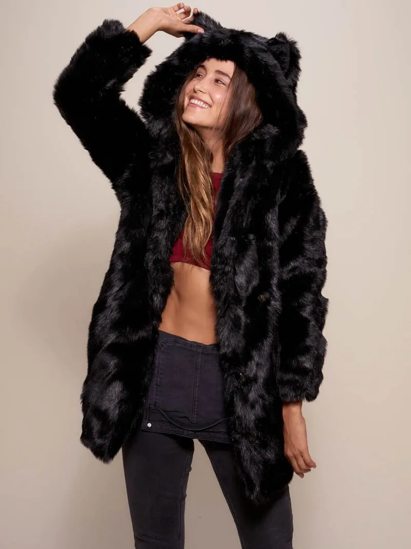 Classic Women's Faux Fur Coat | Black Panther