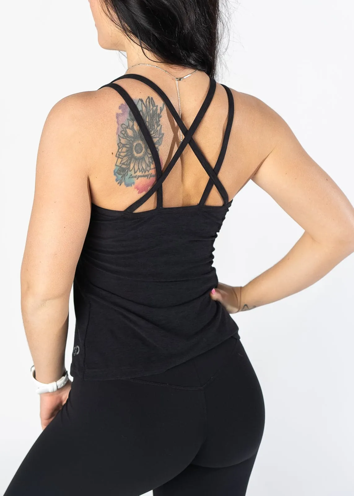 Dream Strappy Tank | Black