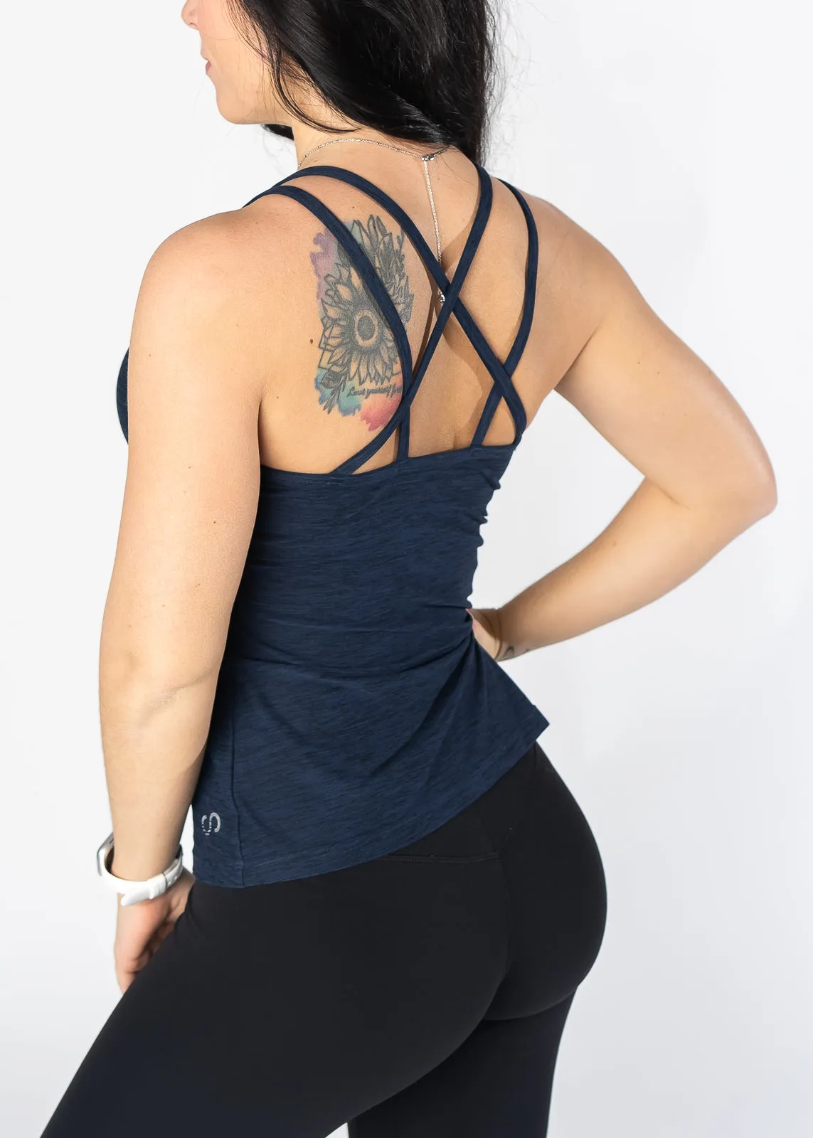 Dream Strappy Tank | Navy Blue