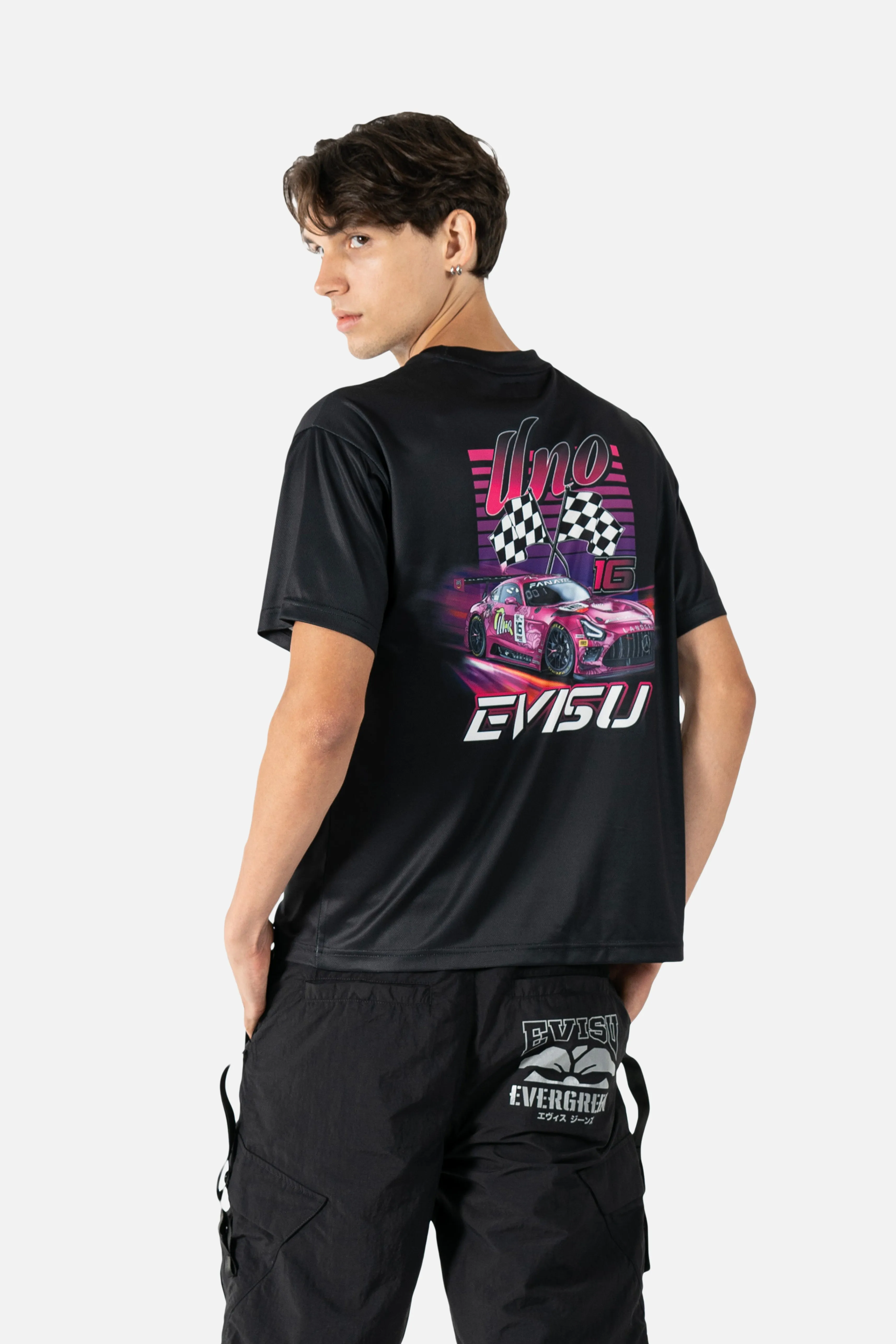 EVISU X UNO RACING LIMITED EDITION PRINT TEE