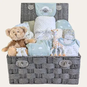 Large Baby Shower Gifts Hamper Cuddly Bear & Giraffe