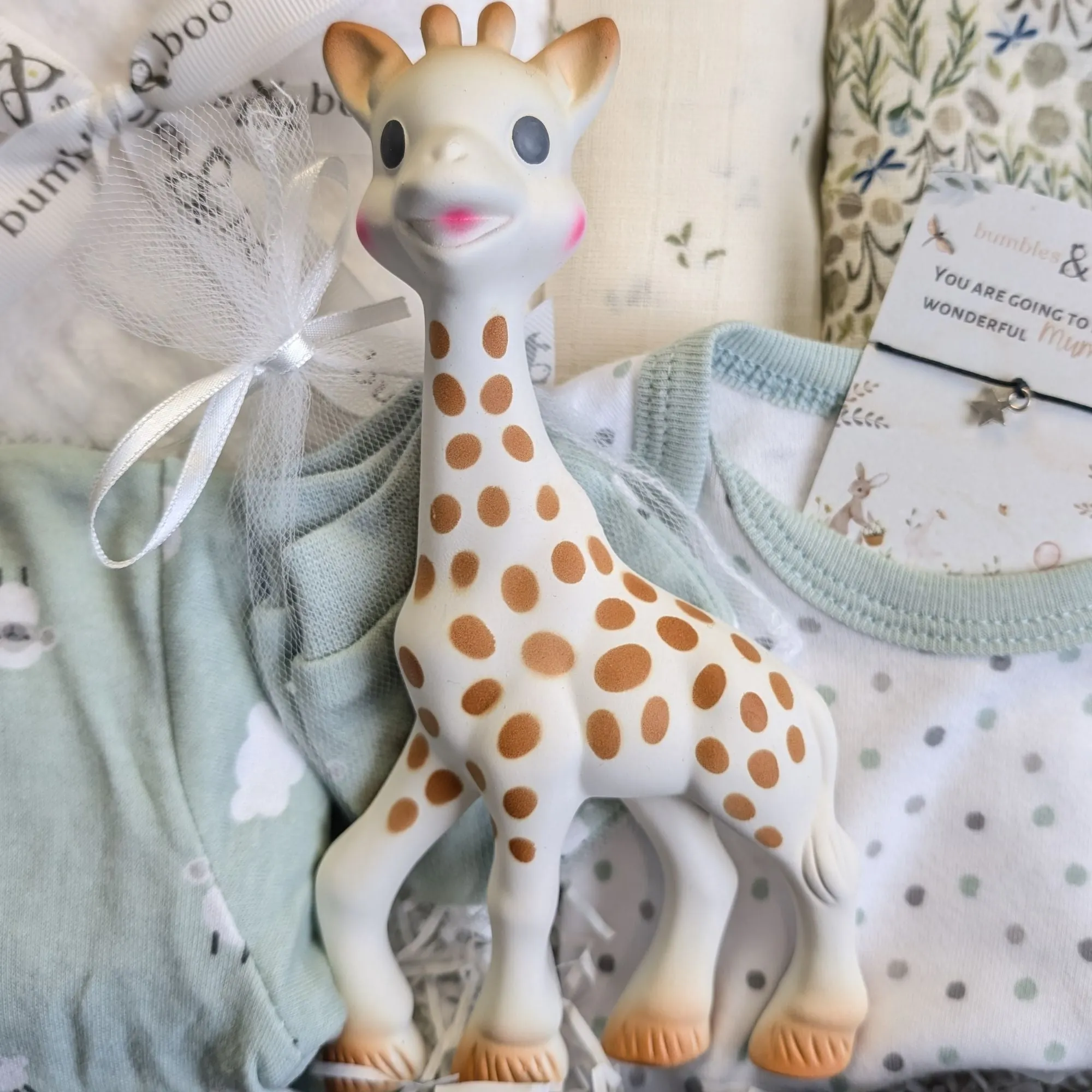 Large Baby Shower Gifts Hamper Cuddly Teddy, Giraffe and Little Lamb