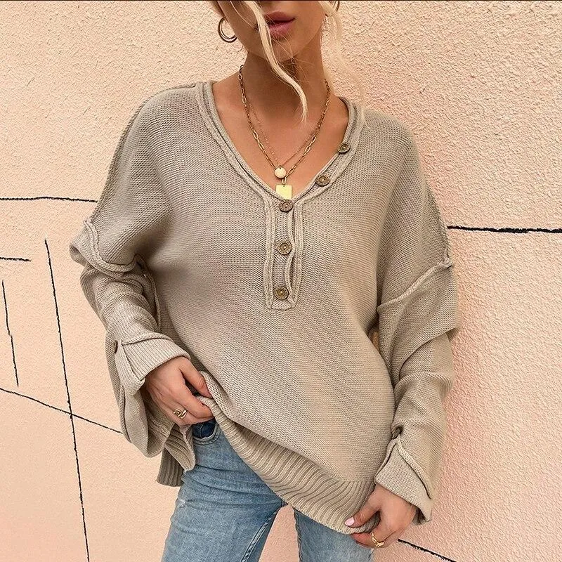 Long Sleeve Knitted Sweater Pullover Jumper