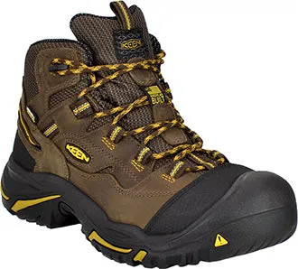 Men's Keen Brown/Tawny Olive Utility WP, EH, SR, Mid Hiker Soft Toe Boot (U.S.A. Built)