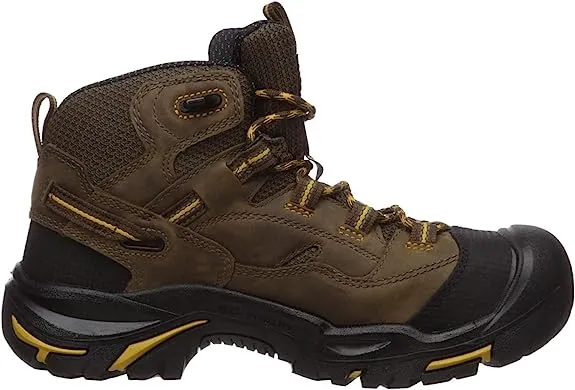 Men's Keen Brown/Tawny Olive Utility WP, EH, SR, Mid Hiker Soft Toe Boot (U.S.A. Built)