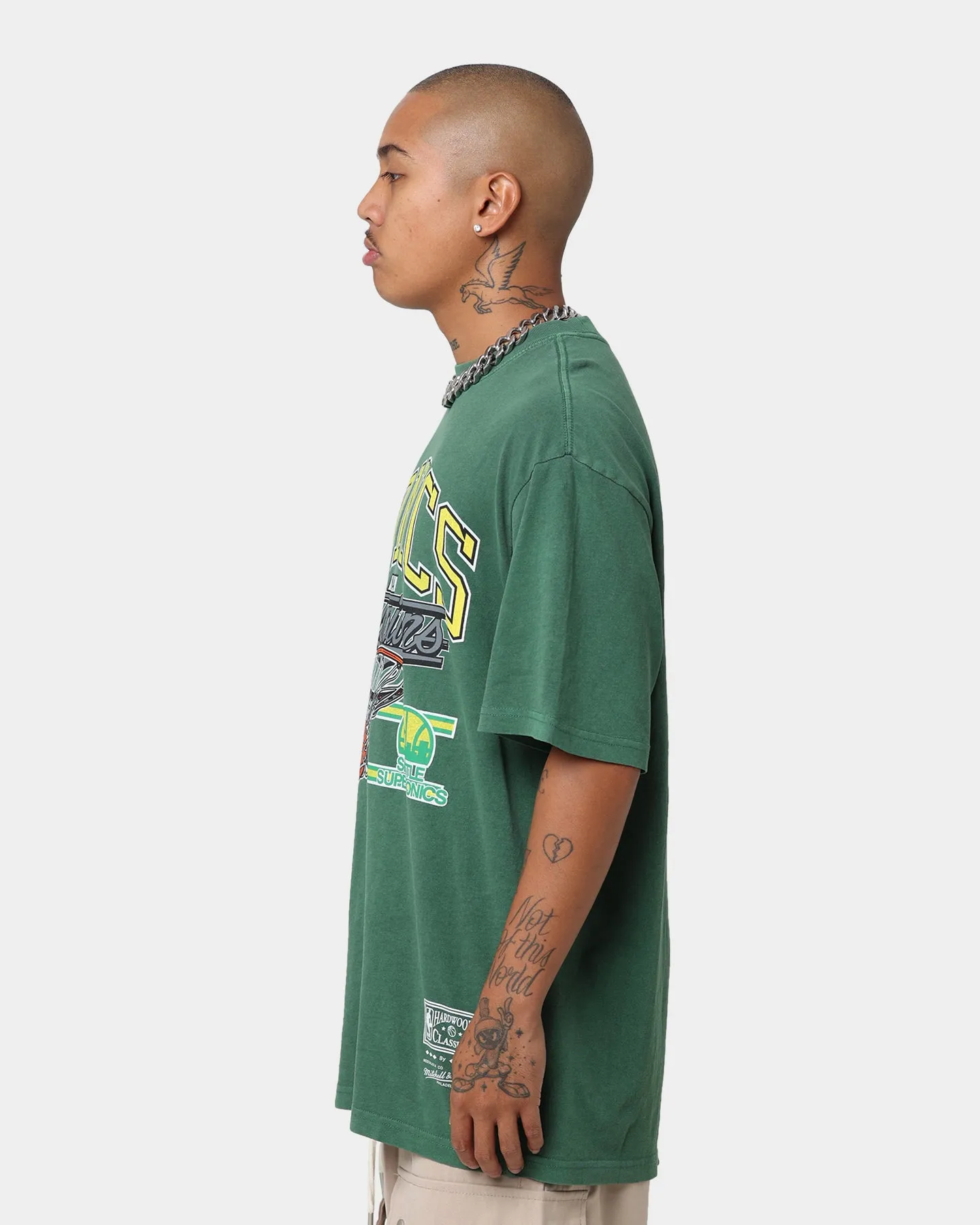 Mitchel & Ness Seattle Sonics Hoop T-Shirt Faded Green