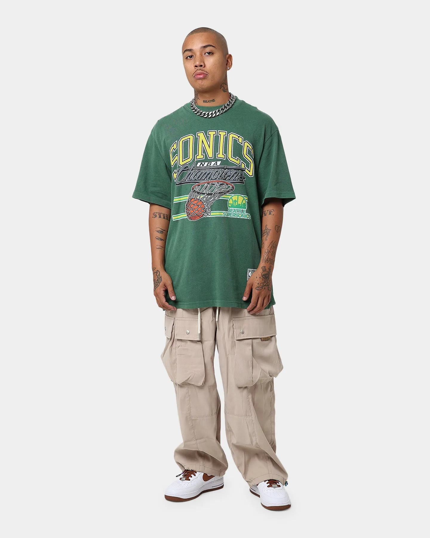 Mitchel & Ness Seattle Sonics Hoop T-Shirt Faded Green