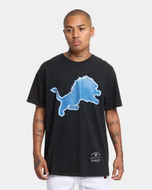 Mitchell & Ness Detroit Lions Oversized Logo Short Sleeve Vintage T-Shirt Vintage Black