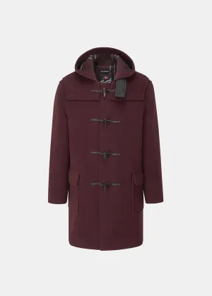 Morris Check Duffle Coat Burgundy