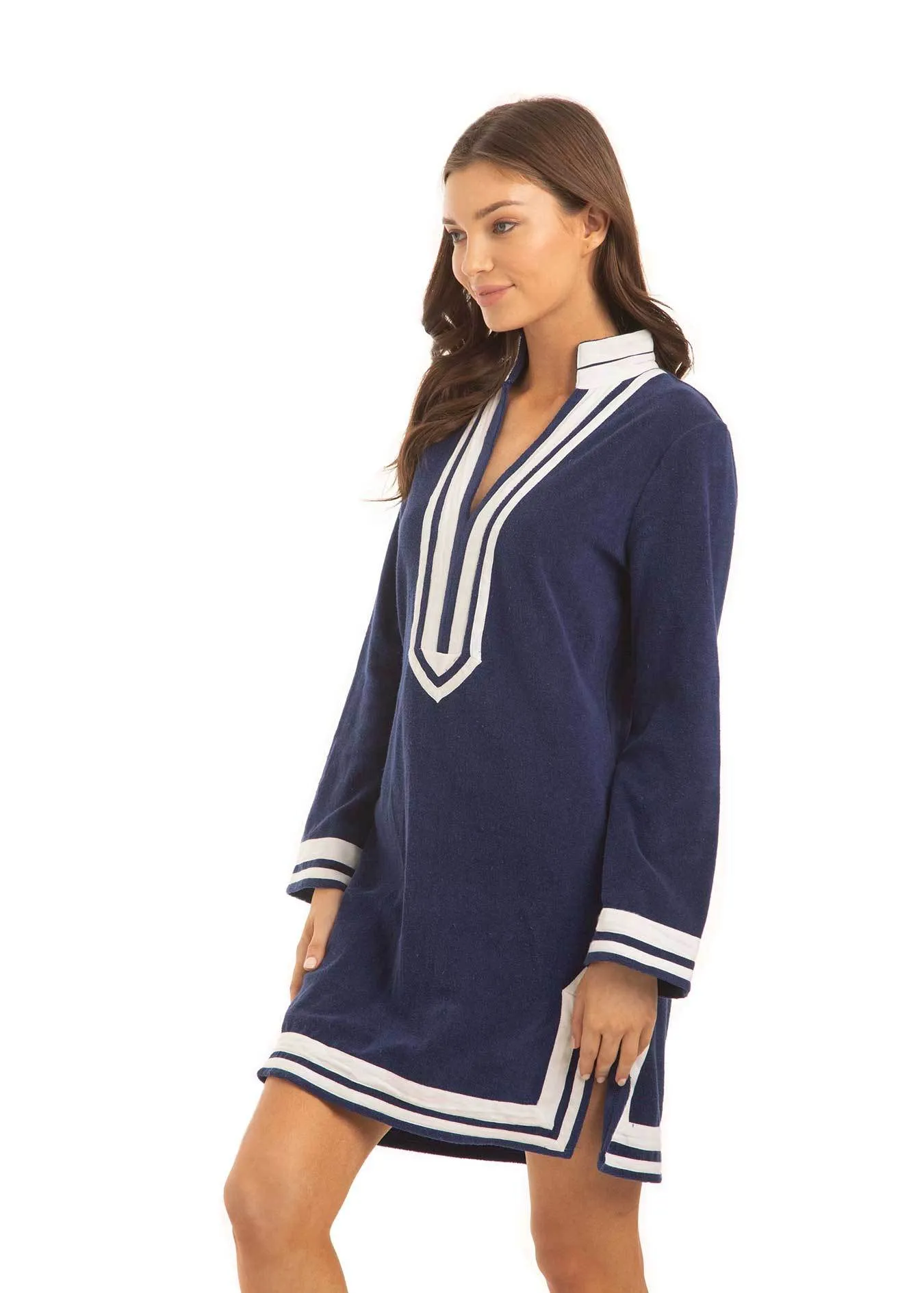 Navy/White Terry Tunic