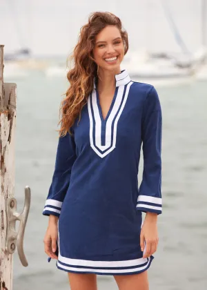 Navy/White Terry Tunic