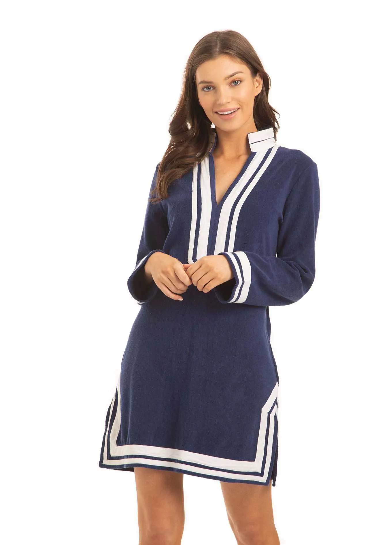 Navy/White Terry Tunic