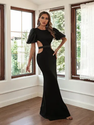 Queen Embrace Waist Cut Out Long Backless Party Dress | Women's Cocktail & Party Dresses