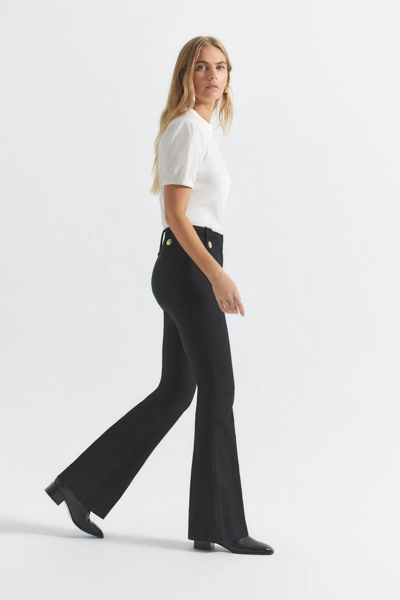 Robertson Flare Trousers - Black