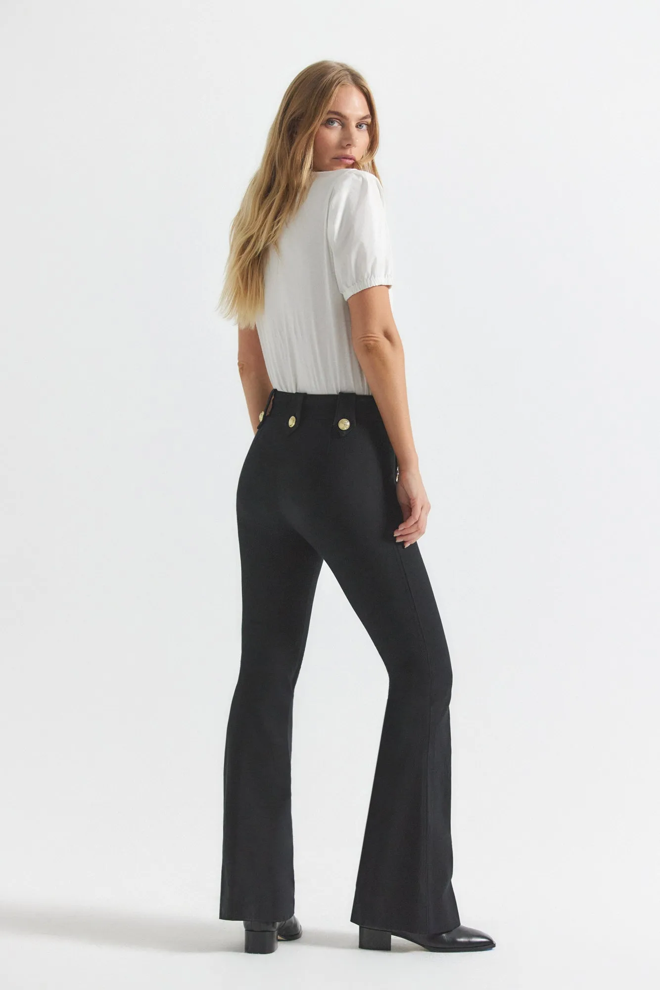 Robertson Flare Trousers - Black