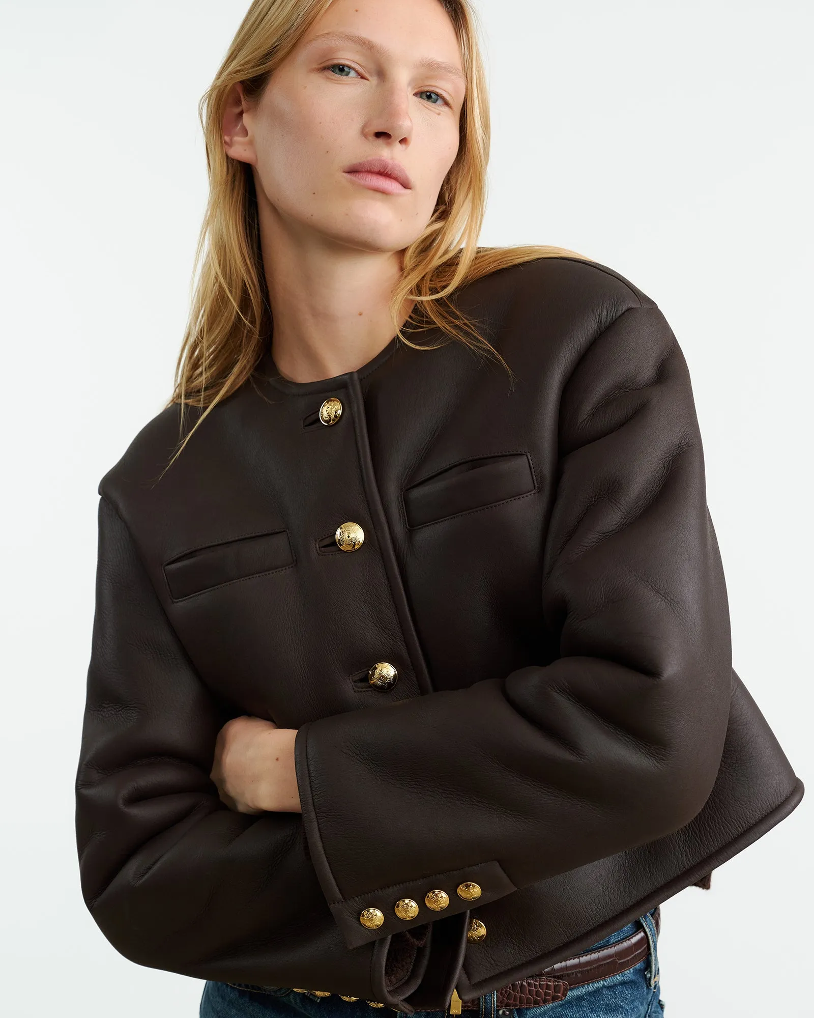 SELINA SHEARLING JACKET