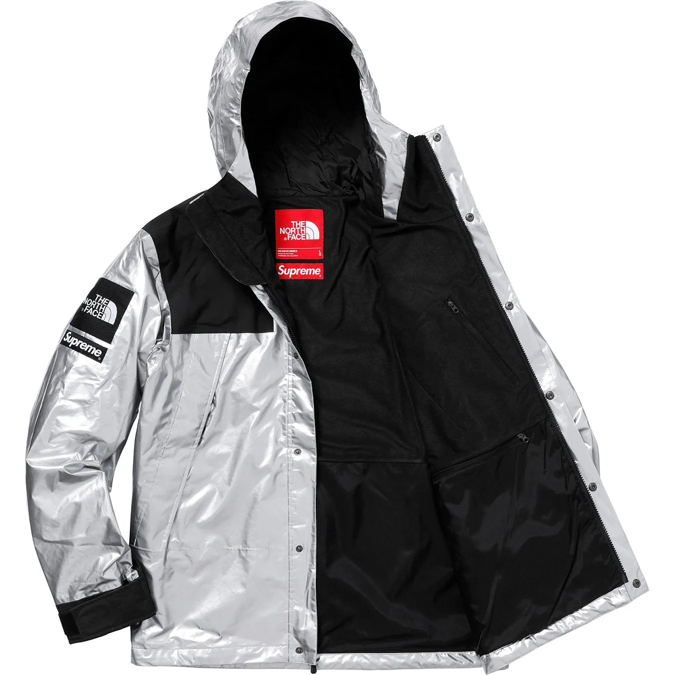 Supreme The North Face Metallic Mountain Parka - Silver