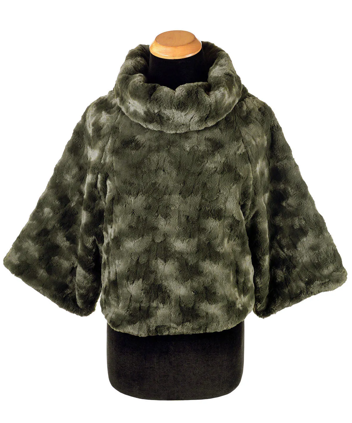 Sweater Top - Cuddly Faux Fur in Army Green