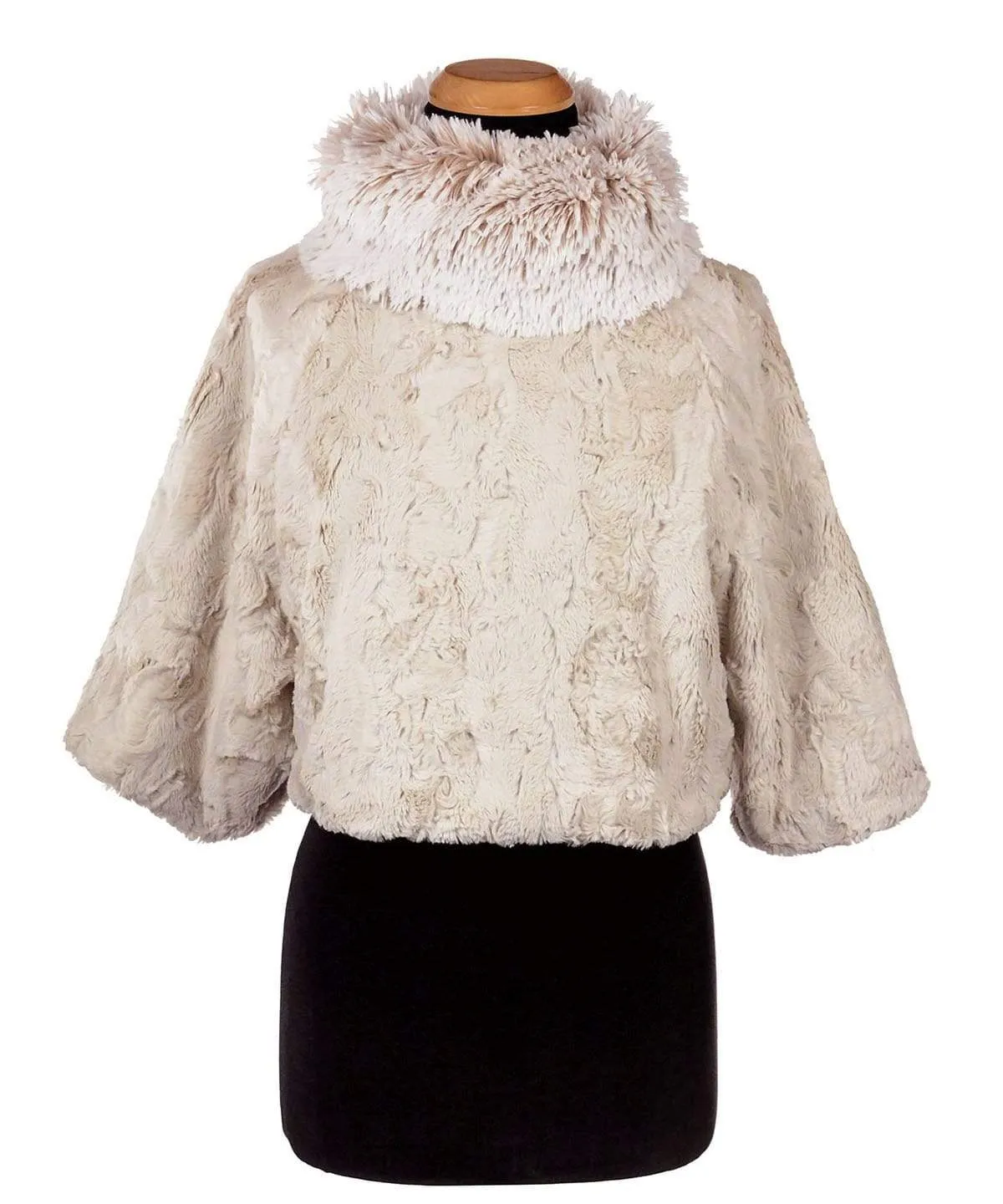 Sweater Top - Cuddly Faux Fur in Sand with Fox Collar - Sold Out!