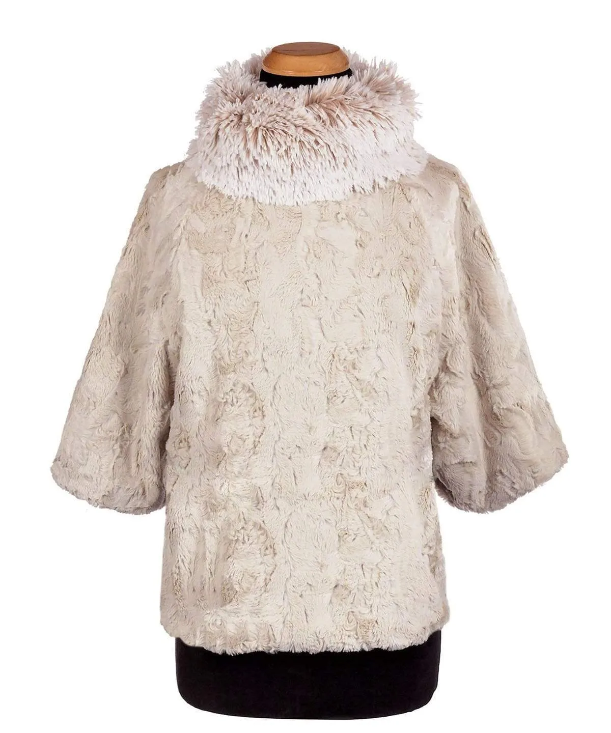 Sweater Top - Cuddly Faux Fur in Sand with Fox Collar - Sold Out!