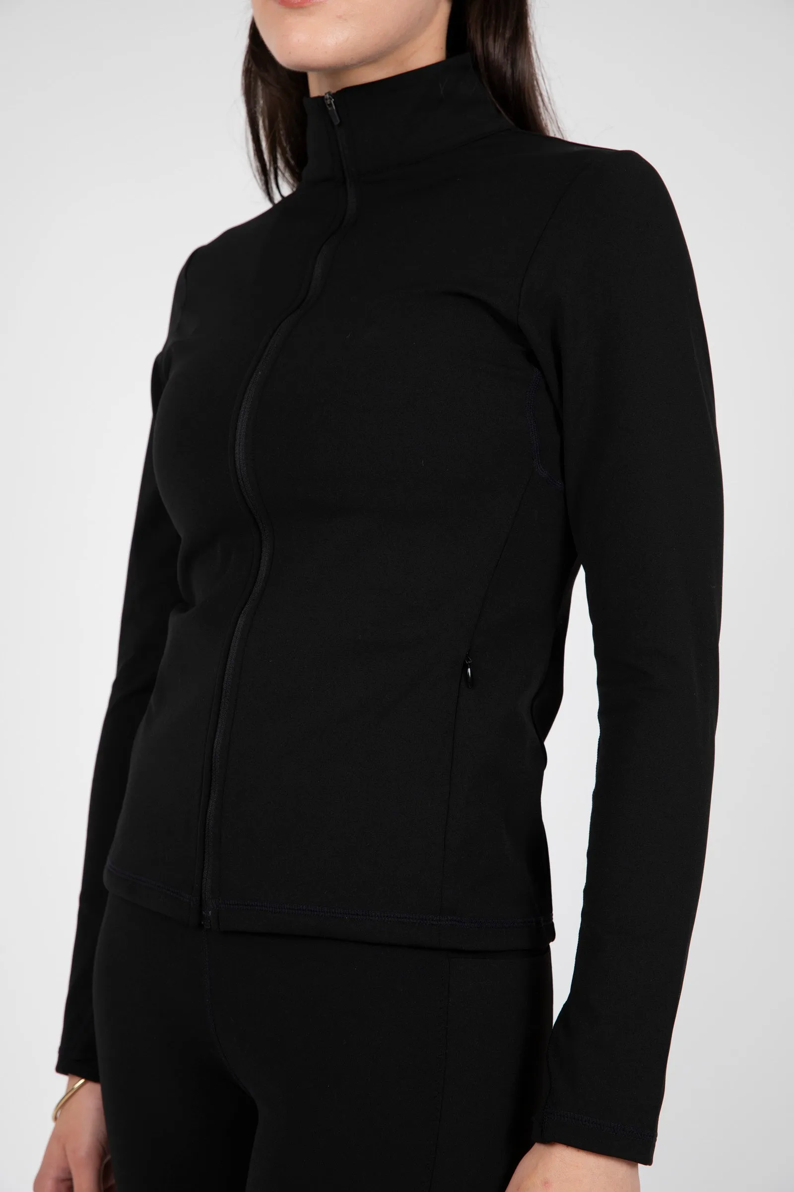 Thermal Active Full Zip Top - Black