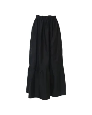 Tiered Maxi Skirt in Black