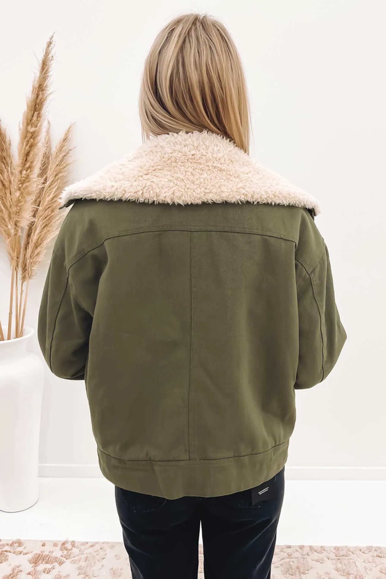 Utility Sherpa Jacket Khaki