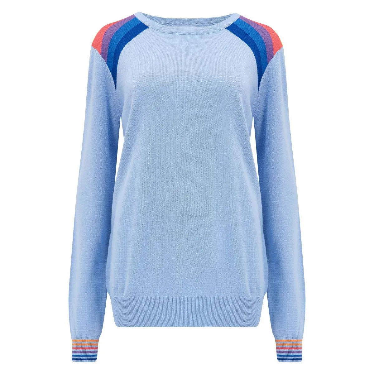 Women's blue vintage period knit top