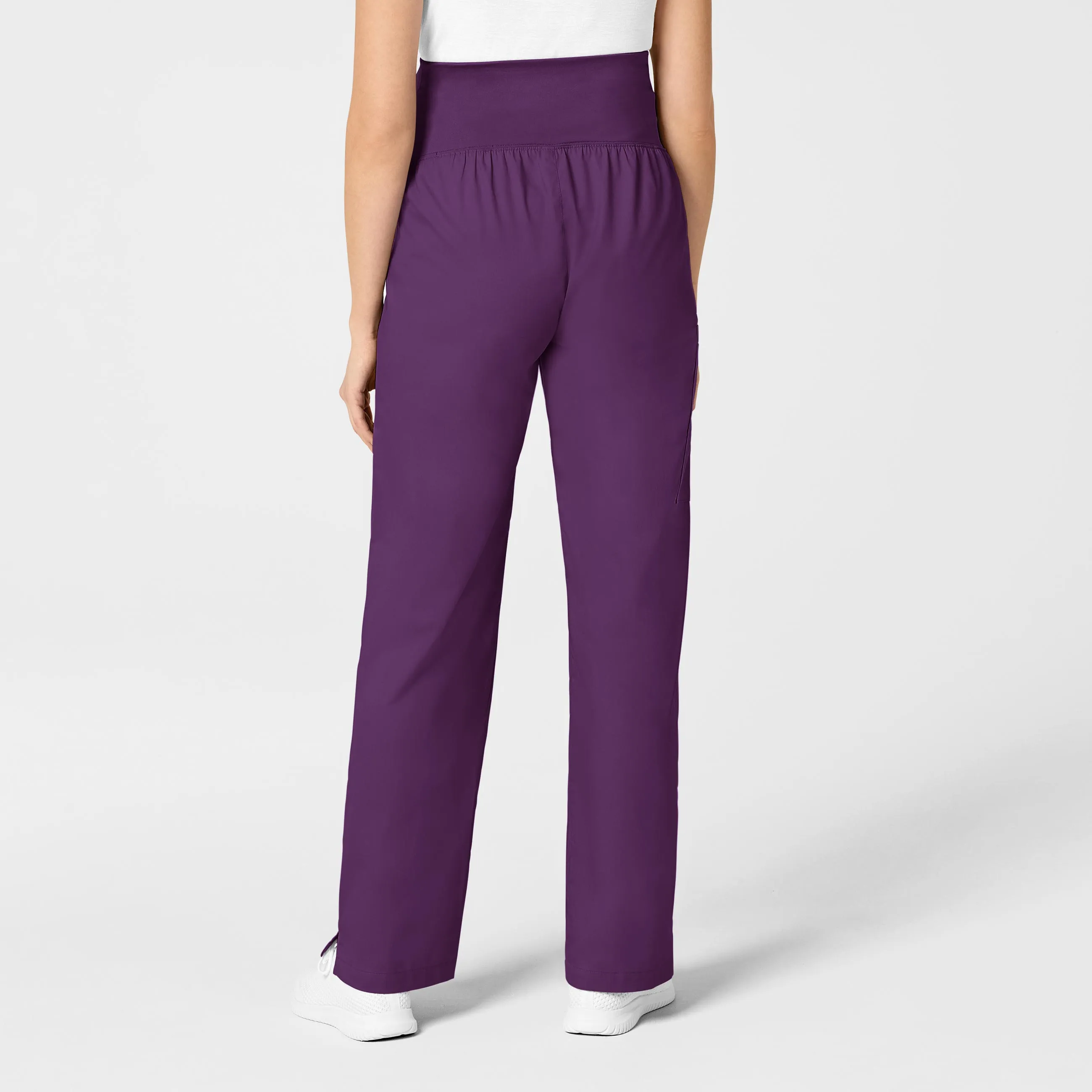 WonderWORK Maternity Cargo Scrub Pant - Eggplant