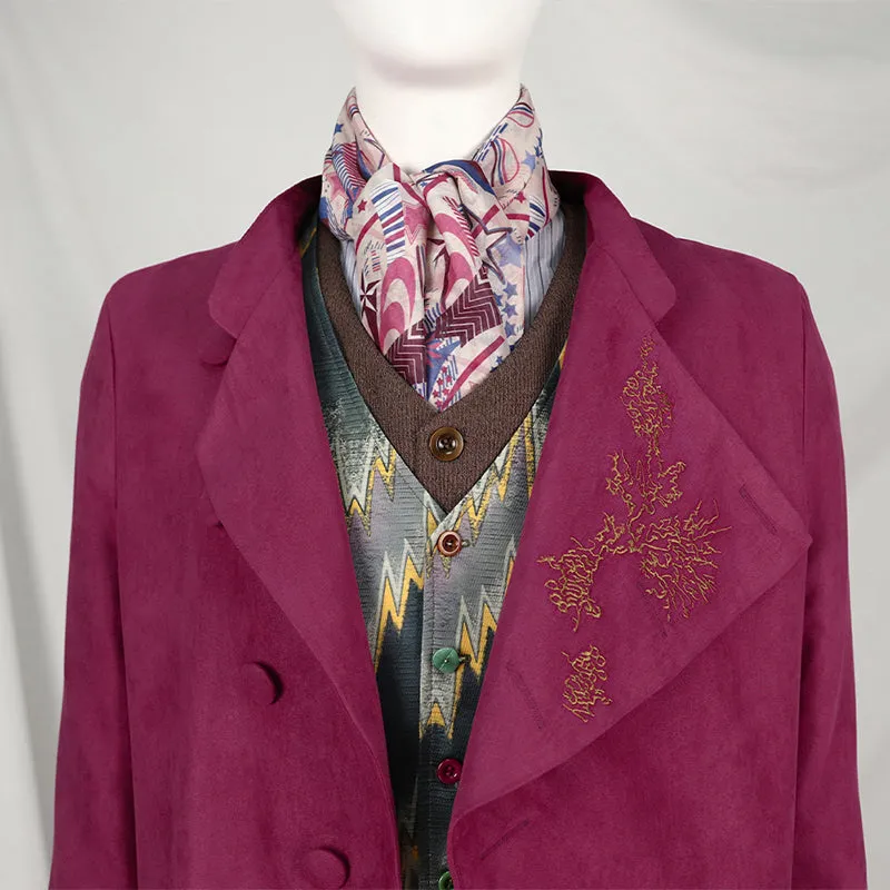 Wonka 2023 Cosplay Costume Chocolate Factory Willy Wonka Suit Timothee Chalamet Coat Outfit