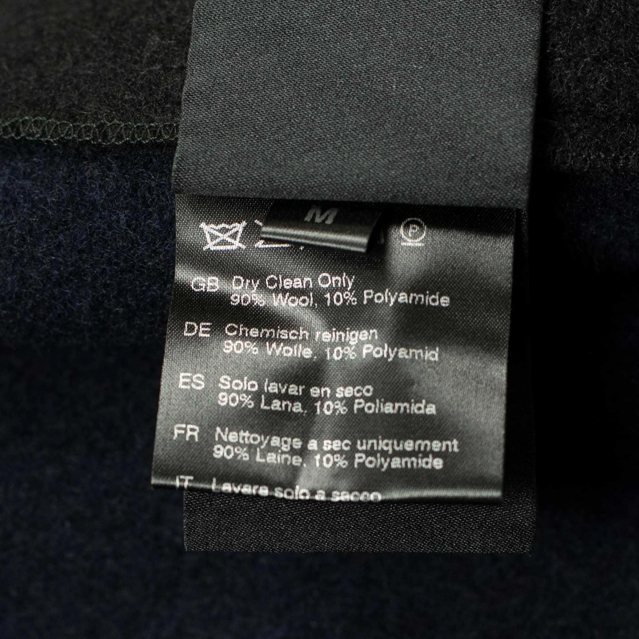 x Gloverall duffle coat in two-tone black and navy wool